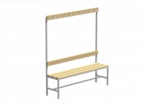 Скамья гардеробная с вешалкой (сосна)  1500х375х1680 